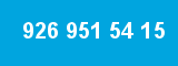926 951 54 15 926 951 54 15